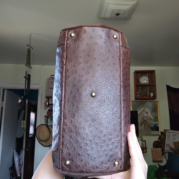 RARE FURLA Ostrich and Suede Bag and Wallet - Picture 12 of 17